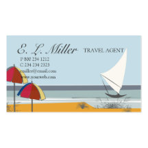 Océano del velero del barco plantillas de tarjetas personales
