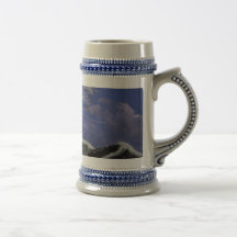 Océano en la noche tazas de café