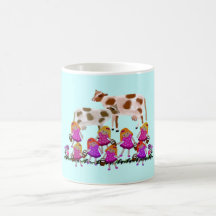 Ocho criadas A que ordeñan las tazas