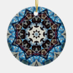 Octágono azul adorno para reyes