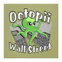 ¡Octopii Wall Street - ocupe Wall Street! Impresion De Lienzo