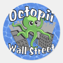 ¡Octopii Wall Street - ocupe Wall Street! Pegatina