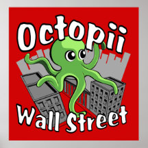 ¡Octopii Wall Street - ocupe Wall Street! Poster