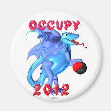 Ocupe 2012 - ocupe el dragón de agua del movimient imán de frigorífico