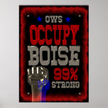 Ocupe el poster fuerte de la protesta 99 de Boise 