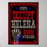 Ocupe el poster fuerte de la protesta 99 de Helena