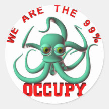 Ocupe el pulpo pegatinas  