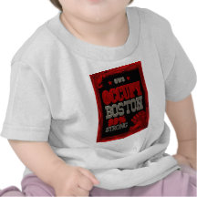 Ocupe la protesta de Boston OWS poster fuerte del  Camiseta