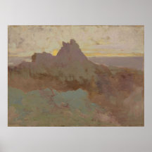 Odilon Redon - pico rocoso Posters