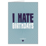 Odio cumpleaños tarjetas