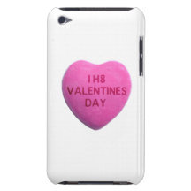 Odio el corazón rosado del caramelo del día de San Barely There iPod Protectores
