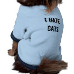 Odio la camiseta del mascota de los gatos ropa macota