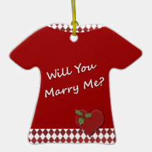¿Oferta del boda usted me casará? Compromiso Ornamento De Navidad
