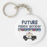 Oficial de policía futuro llavero personalizado