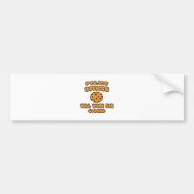 Oficial de policía. Trabajará para las galletas Etiqueta De Parachoque