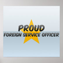 Oficial del servicio extranjero orgullosa posters