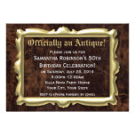 Oficialmente un 50.o cumpleaños antiguo invitación
