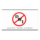 Oficina DWI del bufete de abogados del abogado del Tarjeta De Visita