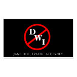Oficina DWI del bufete de abogados del abogado del Tarjetas De Visita