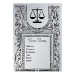 OFICINA LEGAL, platino del monograma del ABOGADO m Plantillas De Tarjetas Personales