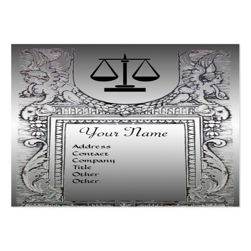 OFICINA LEGAL, platino del monograma del ABOGADO Plantillas De Tarjetas Personales