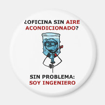 ¿oficina sin aire acondicionado? imán de frigorífico