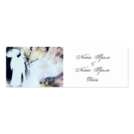 Oggi Sposi - favor italiano del boda Tarjeta De Visita