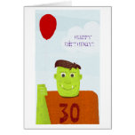 Ogro del feliz cumpleaños (texto editable) tarjeton