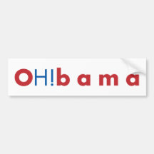 ¡OH! bama - rojo y azul Etiqueta De Parachoque
