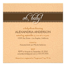 ¡Oh, bebé! Invitación de la fiesta de bienvenida a