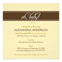¡Oh, bebé! Invitación de la fiesta de bienvenida a