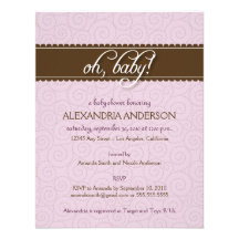 ¡Oh, bebé! Invitación de la fiesta de bienvenida a