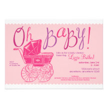 "Oh bebé!" invitación del fiesta de ducha del chic