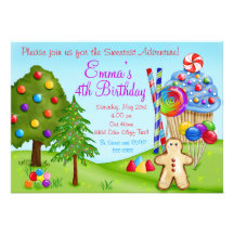 Oh invitaciones dulces de la magdalena del cumplea invitaciones personalizada