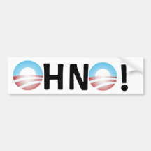 Oh ningún Obama anti Etiqueta De Parachoque