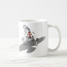 ¡Oh no! Dibujo animado del conejo Taza