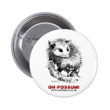 ¡Oh oposum! Botón del rescate Pin