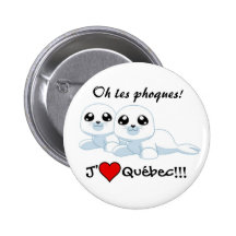 ¡Oh phoques de los les! ¡J'aime Québec!!! Pin