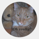 ¿"Oh realmente? (Gato) Pegatina