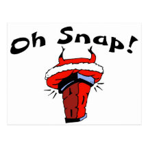 Oh Santa pegado broche Postal
