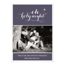 Oh tarjeta del día de fiesta de la foto de la noch invitaciones personales 