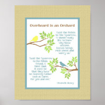Oído por casualidad en una impresión de la huerta  poster
