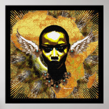 Oídos africanos del ala del ángel posters