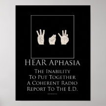 Oiga el poster de motivación de la afasia