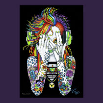 Ojeada del arco iris de Synthea Psytrance un poste posters
