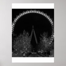 Ojo 2 de Londres (negro y blanco) Posters