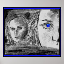 Ojo azul impresiones