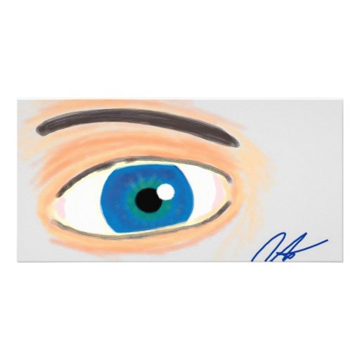 ojo azul tarjetas fotograficas personalizadas