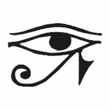 Ojo bordado de la camiseta de la mujer de Horus Polo