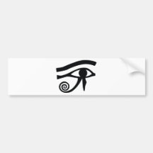 Ojo de Horus jeroglífico Pegatina De Parachoque